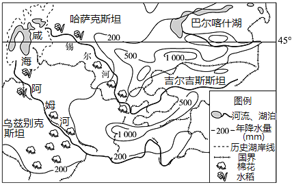 (1)说出乌兹别克斯坦农业灌溉用水的来源.